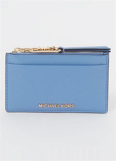 Michael Kors Empire pasjeshouder van leer • Blauw 